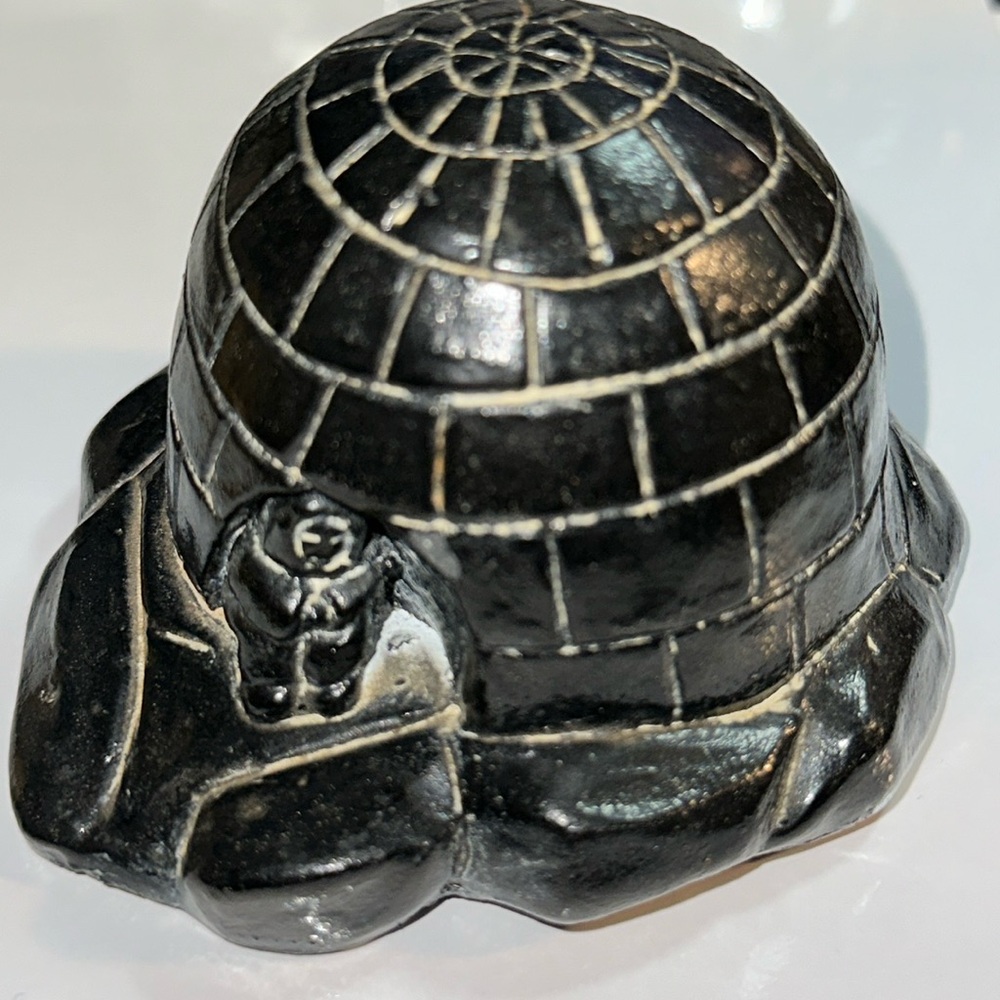 Vintage hand made Aardvark, 1972 soapstone eskimo carving- Canada